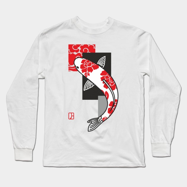 Japanese carp Long Sleeve T-Shirt by annadeeva